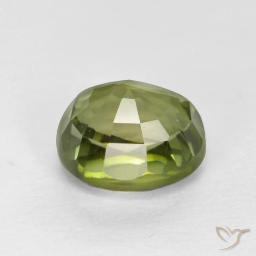Turmalina Verde oscuro natural de 0.98 ct, Ovalada, VS