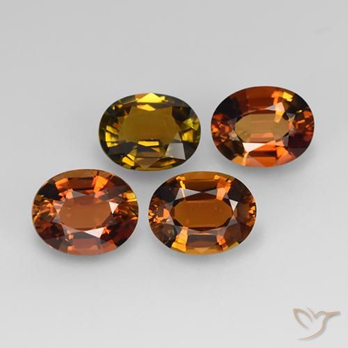 Gemas de Turmalina Marrón terroso natural de 3.01 ct, Ovalada, VS