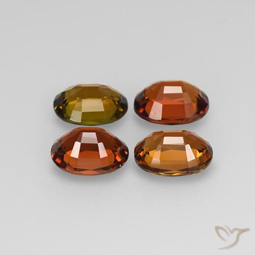 Gemas de Turmalina Marrón terroso natural de 3.01 ct, Ovalada, VS