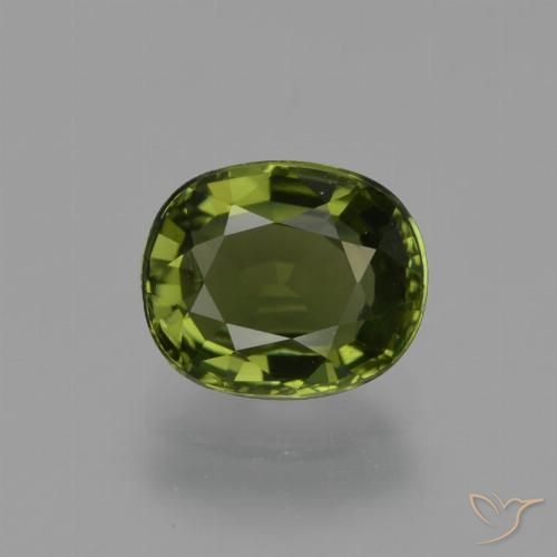 1.10ct Natural Verde alga turmalina, Ovalada, VS