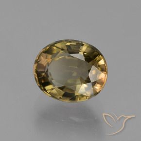 Turmalina Marrón claro natural de 1.34 ct, Ovalada, VVS-VS