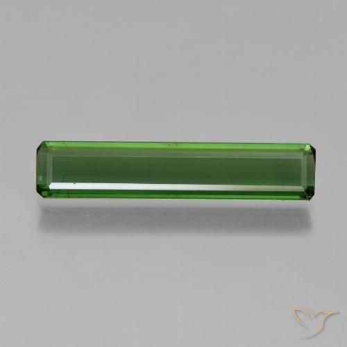 1.56ct Natural Verde oscuro Turmalina, corte esmeralda, VS