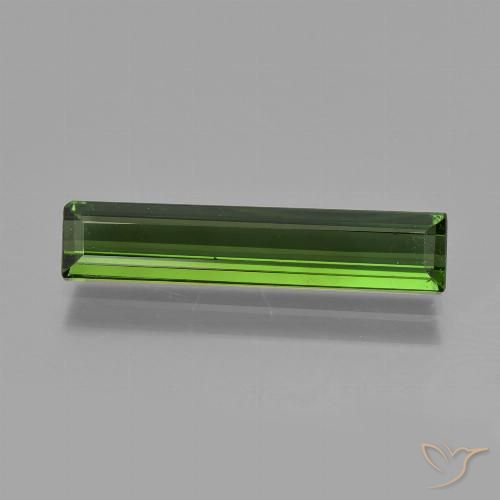 1.75ct Natural Verde oscuro Turmalina, corte esmeralda, VVS-VS