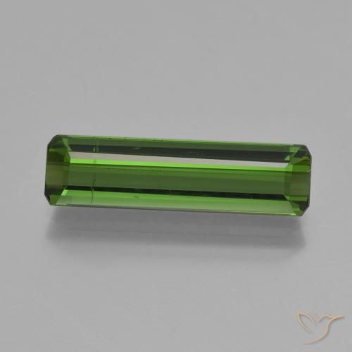 2.11ct Natural Verde oscuro Turmalina, corte esmeralda, VS-SI