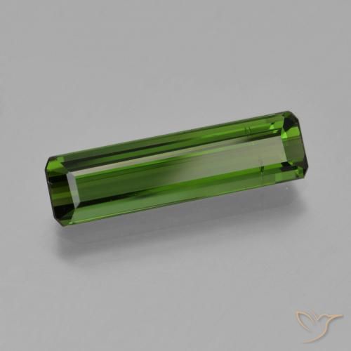 Turmalina Verde oscuro natural de 2.11 ct, Corte Octágono / Esmeralda, VS-SI