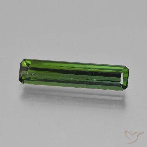 2.70ct Natural Verde oscuro turmalina, corte esmeralda, VS