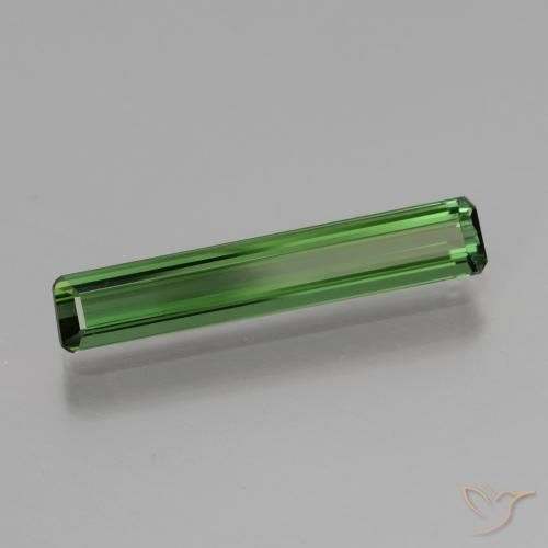 Turmalina Verde medio natural de 1.58 ct, Corte Octágono / Esmeralda, VVS