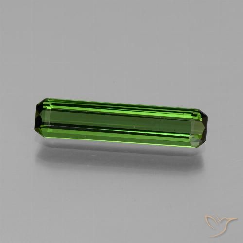 1.54ct Natural Verde terroso Turmalina, corte esmeralda, VVS-VS
