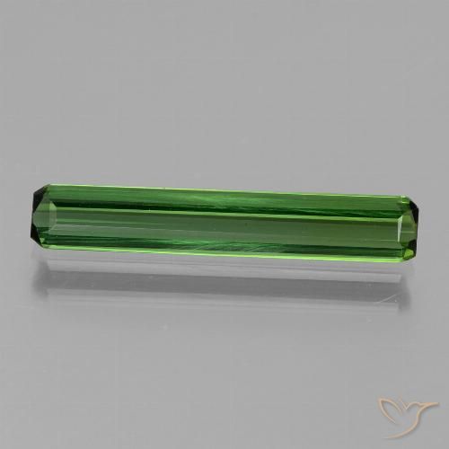 1.54ct Natural Verde medio Turmalina, corte esmeralda, VVS