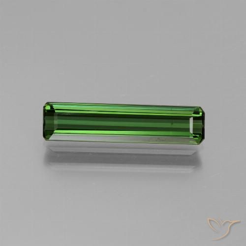 1.50ct Natural Verde oscuro Turmalina, corte esmeralda, VS-SI