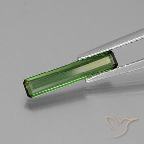Turmalina Verde oscuro natural de 1.01 ct, Corte Octágono / Esmeralda, VS