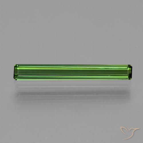 1.07ct Natural Verde bosque Turmalina, corte esmeralda, VS