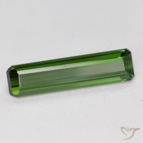 1.16ct Natural Verde medio Turmalina, corte esmeralda, VVS