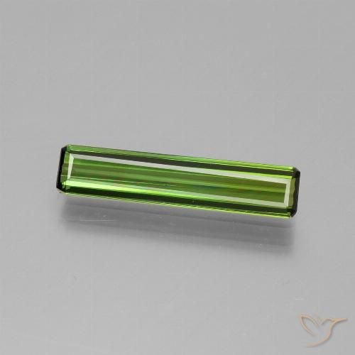 1.08ct Natural Verde medio Turmalina, corte esmeralda, VVS