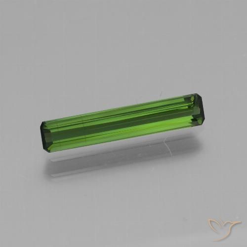 1.15ct Natural Verde medio Turmalina, corte esmeralda, VS