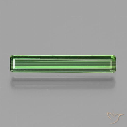 1.37ct Natural Verde medio Turmalina, corte esmeralda, VVS