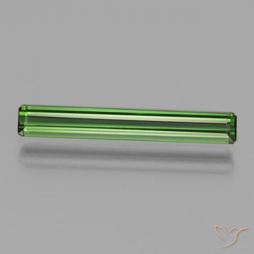 1.65ct Natural Verde oscuro Turmalina, corte esmeralda, VVS