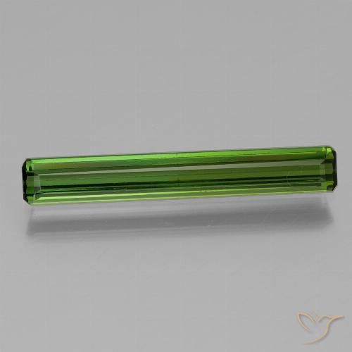 1.23ct Natural Verde terroso Turmalina, corte esmeralda, VS