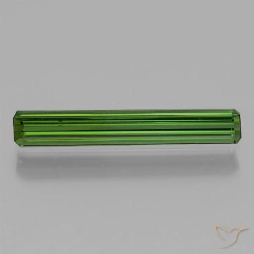 1.24ct Natural Verde medio Turmalina, corte esmeralda, VVS-VS