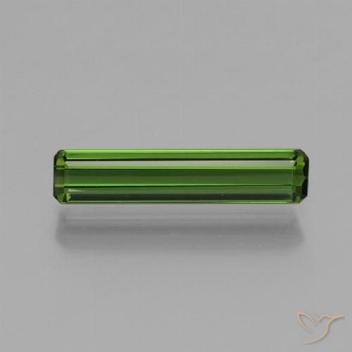 1.27ct Natural Verde oscuro Turmalina, corte esmeralda, VVS
