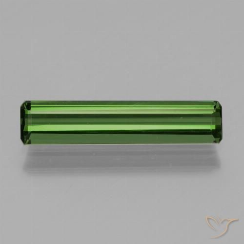 1.30ct Natural Verde oscuro Turmalina, corte esmeralda, VVS