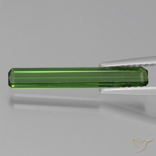 1.12ct Natural Verde bosque Turmalina, Corte Octágono / Esmeralda, VS, Photo A