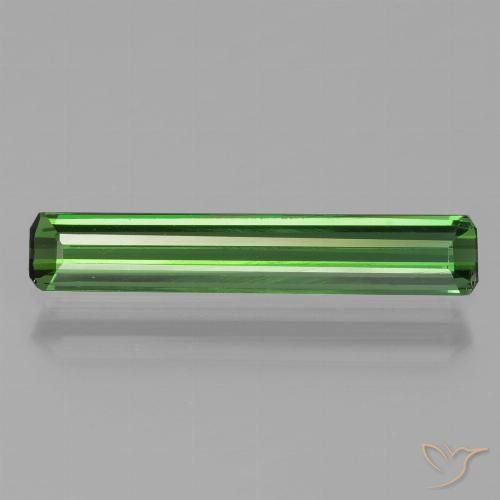 1.11ct Natural Verde Turmalina, corte esmeralda, VVS