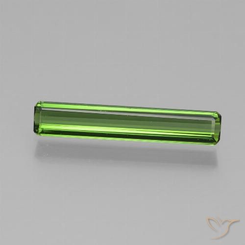 1.12ct Natural Verde bosque Turmalina, corte esmeralda, VVS