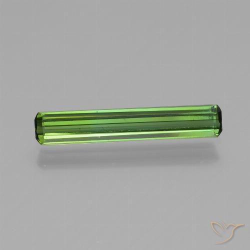 0.99ct Natural Verde oscuro turmalina, corte esmeralda, VS