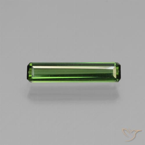0.88ct Natural Verde terroso Turmalina, corte esmeralda, VVS
