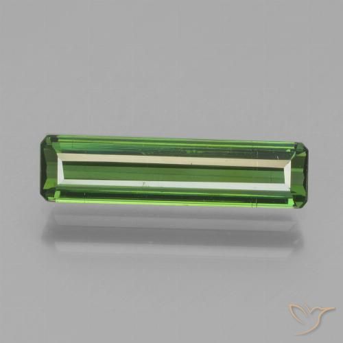 1.37ct Natural Verde terroso Turmalina, corte esmeralda, VS