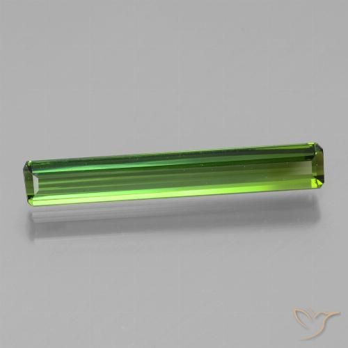 1.70ct Natural Verde bosque Turmalina, corte esmeralda, VVS