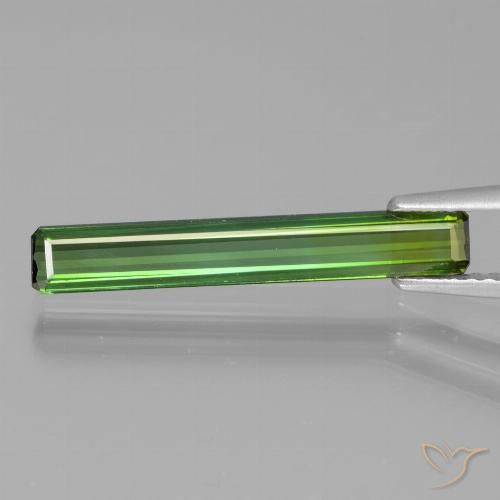 1.47ct Natural Verde medio Turmalina, corte esmeralda, VVS