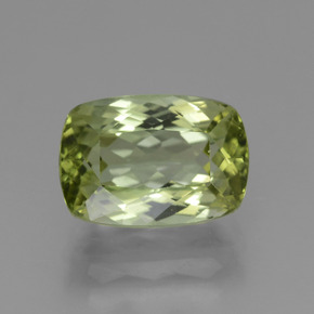 Turmalina verde cálido natural de 3,89 ct, corte cojín, VVS-VS