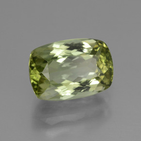 Turmalina verde cálido natural de 3,89 ct, corte cojín, VVS-VS