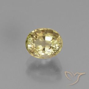 Turmalina Amarillo claro natural de 1.15 ct, Ovalada, VS