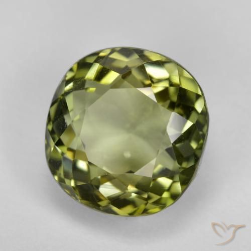 Turmalina Verde oscuro natural de 6.58 ct, Forma Cojín, VVS