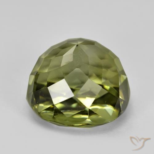 Turmalina Verde oscuro natural de 6.58 ct, Forma Cojín, VVS
