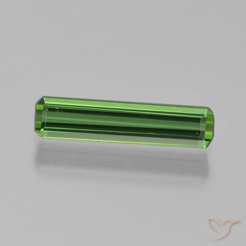 0.75ct Natural Verde bosque Turmalina, corte esmeralda, VVS