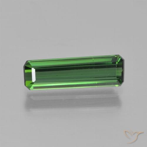 1.05ct Natural Verde turmalina, corte esmeralda, VVS-VS
