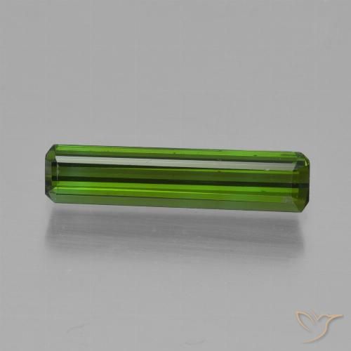 1.06ct Natural Verde oscuro Turmalina, Corte Octágono / Esmeralda, VS, Photo A