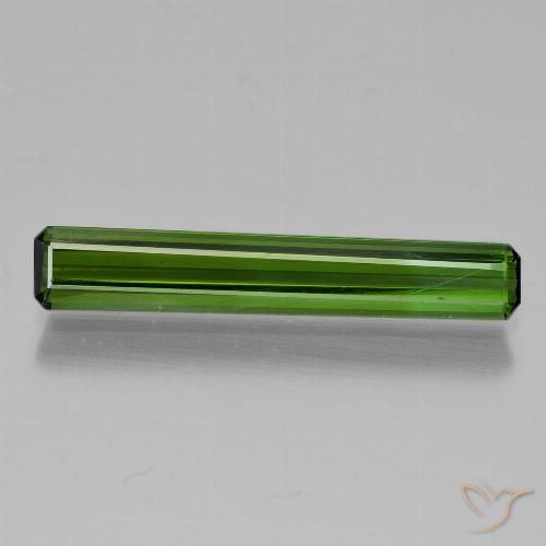 1.48ct Natural Verde oscuro Turmalina, corte esmeralda, VVS