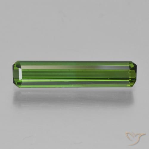 1.14ct Natural Verde terroso Turmalina, corte esmeralda, VVS-VS