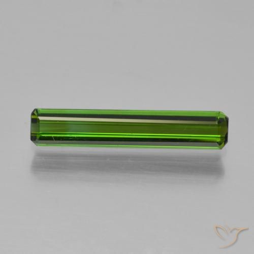 0.87ct Natural Verde oscuro Turmalina, corte esmeralda, VVS-VS
