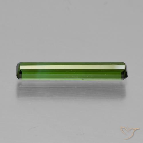Turmalina Verde oscuro natural de 0.87 ct, Corte Octágono / Esmeralda, VVS-VS