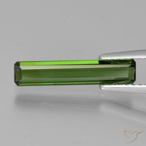 1.07ct Natural Verde oscuro Turmalina, corte esmeralda, VVS-VS