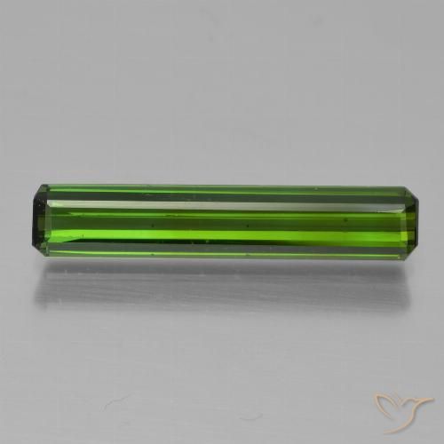1.41ct Natural Verde oscuro Turmalina, corte esmeralda, VVS-VS