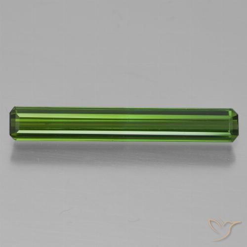 1.33ct Natural Verde bosque Turmalina, corte esmeralda, VVS-VS