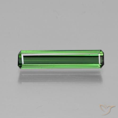 1.22ct Natural Verde oscuro turmalina, corte esmeralda, VVS-VS