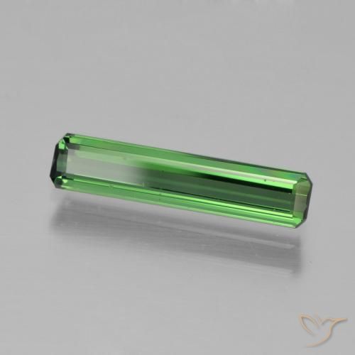 Turmalina Verde oscuro natural de 1.22 ct, Corte Octágono / Esmeralda, VVS-VS
